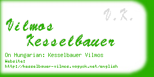 vilmos kesselbauer business card